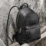 gete import  crocodile leather male backpack  male  business  leisure large capacity  new  travel  backpack