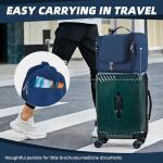 Buruis Hanging Toiletry Bag for Women and Men, Large Water-Resistant Makeup Organizer with Sturdy Hook, Lightweight Nylon Dopp Kit for Full-Sized Toiletries & Cosmetics, Blue