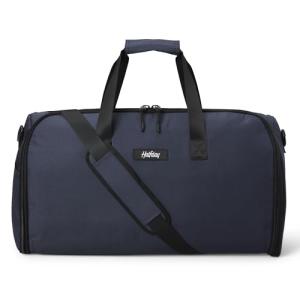 Halfday Convertible 2-in-1 Garment Duffel Weekender Bag 45L | Wrinkle-Free Travel, Hanging Suit Compartment, Shoe Pockets, Trolley Sleeve. Durable & Water-Resistant Carry-on, Marine