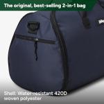 Halfday Convertible 2-in-1 Garment Duffel Weekender Bag 45L | Wrinkle-Free Travel, Hanging Suit Compartment, Shoe Pockets, Trolley Sleeve. Durable & Water-Resistant Carry-on, Marine