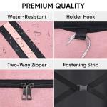 BALEINE Travel Garment Bag, Travel Suit Bag for Men, 42'' Waterproof Carry on Garment Bag for Hanging Clothes, Garment Duffel Bag for Travel Business (Pink)