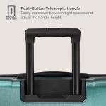 U.S. Traveler Boren Expandable Hardside Rugged Travel Luggage with 8 Spinner Wheels, Teal, Checked-Large 30-Inch