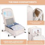 Maelstrom Travel Backpack for Men Women, 35L Carry on Backpack for Traveling on Airplane,with Belt Bag&Shoe Compartment,Waterproof Laptop Backpack fit 17”Laptop-Beige, Large