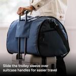 Halfday Convertible 2-in-1 Garment Duffel Weekender Bag 45L | Wrinkle-Free Travel, Hanging Suit Compartment, Shoe Pockets, Trolley Sleeve. Durable & Water-Resistant Carry-on, Marine