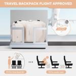 Maelstrom Travel Backpack for Men Women, 35L Carry on Backpack for Traveling on Airplane,with Belt Bag&Shoe Compartment,Waterproof Laptop Backpack fit 17”Laptop-Beige, Large