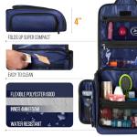 Travel Toiletry Bag for Men and Women - (10.6”x10.6”x3.2”) Large Hanging Toiletry Organizer - Waterproof Hygiene Bag with Metal XXL Swivel Hook, with Sturdy Zippers and 19 Compartments for Toiletries