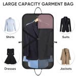 BALEINE Travel Garment Bag, Travel Suit Bag for Men, 42'' Waterproof Carry on Garment Bag for Hanging Clothes, Garment Duffel Bag for Travel Business (Pink)