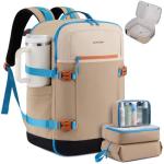 LOVEVOOK 50L Travel Backpack for Women & Men, Airline Approved Carry On Backpack with 3 Packing Cubes, TSA Personal Item Bag, Waterproof Weekender Overnight Backpack Fits 17" Laptop