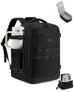 LOVEVOOK 50L Travel Backpack for Women & Men, TSA Approved Carry On Backpack with 3 Packing Cubes, Waterproof Personal Item Bag Fits 17" Laptop, Weekender Essentials Overnight Backpack for Trip