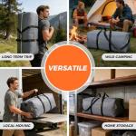 Uarition 100L Extra Large Duffle Bag for Travel, 3 In 1 Travel Duffel Bags for Men and Women, Foldable Duffle Backpack for Traveling, Grey