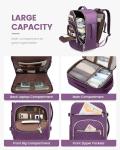 LOVEVOOK Large Travel Backpack for Women, TSA Carry on Backpack for Airplanes, 40L Personal Item Travel Bag fits 17" Laptop, Waterproof Carry on Bag Flight Approved with 4 Packing Cubes