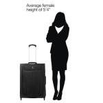 Travelpro Maxlite 5 Softside Expandable Upright 2 Wheel Checked Medium Luggage, Lightweight, 26-Inch — Black