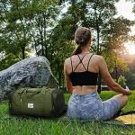 Laripwit Gym Bags for Men, 40L Medium Sports Travel Duffel Bag with Shoe Compartment & Wet Pocket Lightweight Gym Duffle Bag Backpack Multipurpose Weekender Overnight Backpack for Women, Green