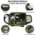 Laripwit Gym Bags for Men, 40L Medium Sports Travel Duffel Bag with Shoe Compartment & Wet Pocket Lightweight Gym Duffle Bag Backpack Multipurpose Weekender Overnight Backpack for Women, Green