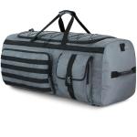 Gonex 130L Extra Large Duffel Bag for Men, Heavy Duty 3 in 1 Convertible Carry Travel Duffle, with Shoe Compartment, Tactical Loops, Sports Gear Bag for Family Trips (Gray)
