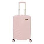 Jessica Simpson Abilene 2-Piece Set (20" & 28") Expandable 8-Wheel Spinner Large Checked Luggage Suitcase, Peachy Keen