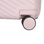 Jessica Simpson Abilene 2-Piece Set (20" & 28") Expandable 8-Wheel Spinner Large Checked Luggage Suitcase, Peachy Keen