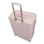 Jessica Simpson Abilene 2-Piece Set (20" & 28") Expandable 8-Wheel Spinner Large Checked Luggage Suitcase, Peachy Keen