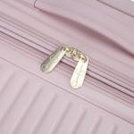 Jessica Simpson Abilene 2-Piece Set (20" & 28") Expandable 8-Wheel Spinner Large Checked Luggage Suitcase, Peachy Keen