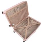 Jessica Simpson Abilene 2-Piece Set (20" & 28") Expandable 8-Wheel Spinner Large Checked Luggage Suitcase, Peachy Keen