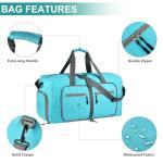 Dimayar 115L Travel Duffle Bag for Men Women - Foldable Duffel Bag with Shoes Compartment - Overnight Bags Waterproof & Tear Resistant(Mint Green)
