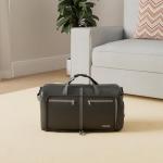 Gonex 100L Large Foldable Travel Duffle Bag with Shoes Compartment, Packable Lightweight Water Repellent Duffel Bag for Camping Gym Weekender Bag Gray