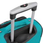 SWISSGEAR Sion Softside Expandable Spinner Luggage Durable Lightweight Travel Suitcase, Teal, Checked-Medium 25-Inch