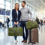 Lucky Travel Duffel Bags 115L, Gym Bag, Travel Bag & Large Duffle Bag for Men, Foldable Overnight Weekender Bags for Women & Men with Adjustable Shoulder Strap, Loden Green