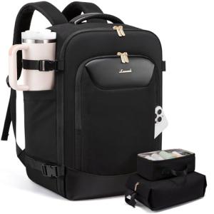 LOVEVOOK 50L Travel Backpack for Women Men, Large Carry on Backpack for Airplanes TSA Personal Item Travel Bag fits 17.3" Laptop, Waterproof Weekender Essentials Airline Approved with 2 Packing Cubes