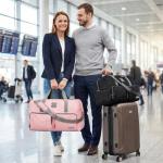 Lucky Travel Duffel Bags 65L, Gym Bag, Travel Bag & Large Duffle Bag for Men, Foldable Overnight Weekender Bags for Women & Men with Adjustable Shoulder Strap, Bridal Rose