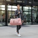 Lucky Travel Duffel Bags 65L, Gym Bag, Travel Bag & Large Duffle Bag for Men, Foldable Overnight Weekender Bags for Women & Men with Adjustable Shoulder Strap, Bridal Rose