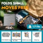 Canway 85L Travel Duffel Bag, Foldable Weekender Bag with Shoes Compartment for Men Women Water-proof & Tear Resistant