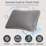 fulocean Small Cooling Memory Foam Travel Pillows for Airplanes, Compressible Camping Pillow, Adjustable Gel Shredded Foam Bed Pillow for Medium Firm Neck Knee Support, Ideal Sleeping,Car,Backpacking