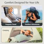 fulocean Small Cooling Memory Foam Travel Pillows for Airplanes, Compressible Camping Pillow, Adjustable Gel Shredded Foam Bed Pillow for Medium Firm Neck Knee Support, Ideal Sleeping,Car,Backpacking