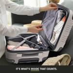 Kenneth Cole REACTION Out of Bounds Lightweight Hardshell 4-Wheel Spinner Luggage, Mushroom, 28-Inch Checked