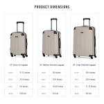 Kenneth Cole REACTION Out of Bounds Lightweight Hardshell 4-Wheel Spinner Luggage, Mushroom, 28-Inch Checked