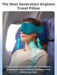 Inspireyes Travel Pillows for Airplanes, 360° Head Support for Long Flight, Soft Airplane Pillow with 3D Eye Mask for Sleeping, Stop Bobblehead, Airplane Headrest Gadgets, Dark Grey