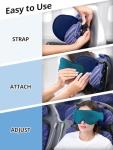 Inspireyes Travel Pillows for Airplanes, 360° Head Support for Long Flight, Soft Airplane Pillow with 3D Eye Mask for Sleeping, Stop Bobblehead, Airplane Headrest Gadgets, Dark Grey