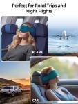 Inspireyes Travel Pillows for Airplanes, 360° Head Support for Long Flight, Soft Airplane Pillow with 3D Eye Mask for Sleeping, Stop Bobblehead, Airplane Headrest Gadgets, Dark Grey