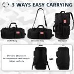 Tactical Gym Bag for Men，50L Large 3 in 1 Sports Duffle Bag with Shoes Compartment for Travel,Water Resistant Travel Backpack Weekender Overnight Bag with Wet Pocket for Women