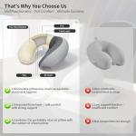 Naturehike Neck Pillow Aeroplane Inflatable, Pressure Air Cushion Inflatable Travel Pillow, Lightweight Neck Pillow Adult for Airplane, Train, Office