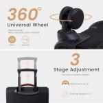 LOVEVOOK Carry on Luggage 22x14x9 Airline Approved, Waterproof Carry on Suitcase with 3 Pouches,Lightweight Softside Underseat Travel Luggage with 360° Spinner Wheels,TSA Lock for Travel Business