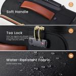 LOVEVOOK Carry on Luggage 22x14x9 Airline Approved, Waterproof Carry on Suitcase with 3 Pouches,Lightweight Softside Underseat Travel Luggage with 360° Spinner Wheels,TSA Lock for Travel Business