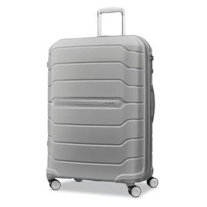 Samsonite Freeform Large Checked Luggage with Dual 360° Spinner Wheels - TSA Lock, Airline-Approved - Lightweight Durable Polypropylene Expandable Hardshell - Light Grey