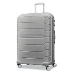 Samsonite Freeform Large Checked Luggage with Dual 360° Spinner Wheels - TSA Lock, Airline-Approved - Lightweight Durable Polypropylene Expandable Hardshell - Light Grey