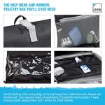 Lewis N. Clark Hanging Toiletry Bag for Travel Accessories, Shampoo, Cosmetics + Personal Items with Waterproof Compartment and Folding Design, Black