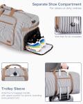 120L Travel Duffle Bag for Men and Women, Large Foldable Duffel Bag for Travel with Shoe Compartment Overnight Weekender Bag Gym Bag Water & Tear Resistant (Stripe, 120L)