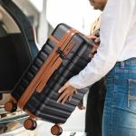 UKEIN Luggage Sets 3 Piece, Carry On Luggage 20In With Spinner Wheels,PC Hardside Suitcase Set with TSA Lock,Durable Carry On Suitcase With Travel Backpack for Men (Black, 3 piece set (20inch))