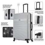 InUSA RESILIENCE Luggage with Spinner Wheels | Durable Lightweight Hardside Suitcase, Traveling Suitcases, Travel Bag with Handle and Trolley | 28-Inch Large Checked Luggage | Silver