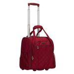 Rockland Melrose Upright Wheeled Underseater Carry-On Luggage, Red
